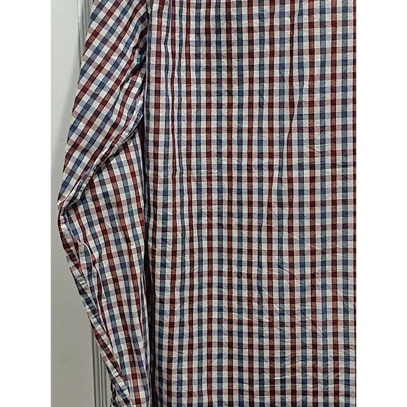 J.Crew Mens Button-Down Red & Blue Gingham Shirt Long Sleeve Cotton Slim Fit Cas - Picture 12 of 12